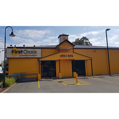 Front of the renovated first choice liquor store